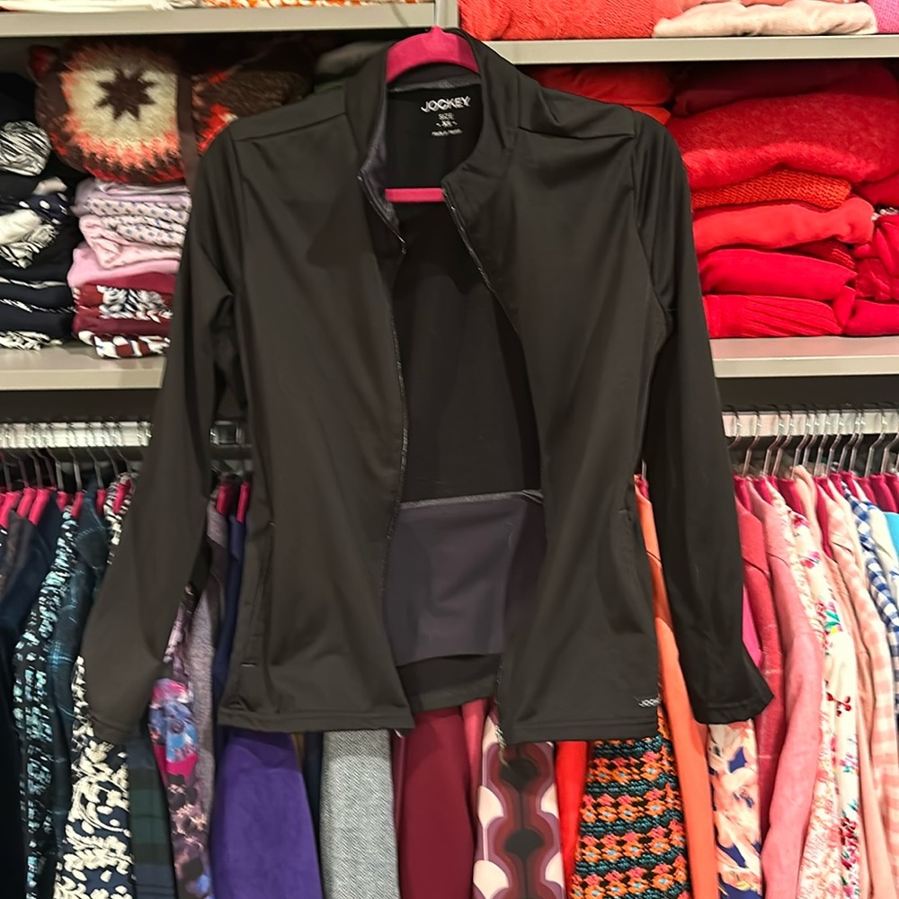 Jockey black size XS scrub jacket